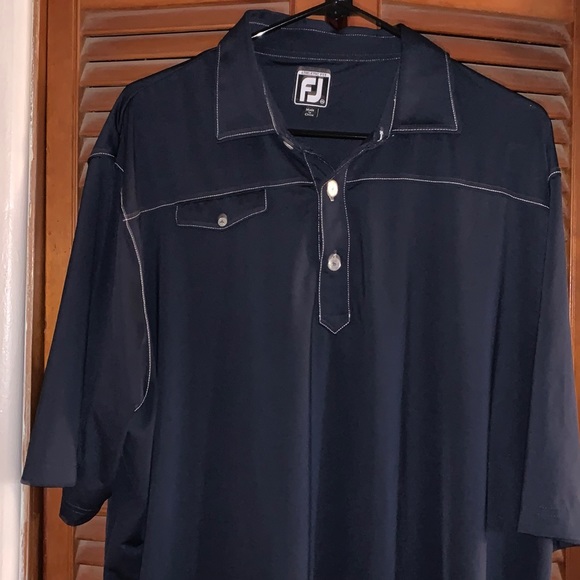 Footjoy Navy Blue Polo XXL - Picture 2 of 6
